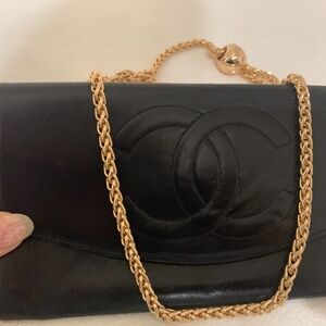 ♦️Chanel FLASHSALE Authentic Double Flap Large CC Midnight Navy wallet